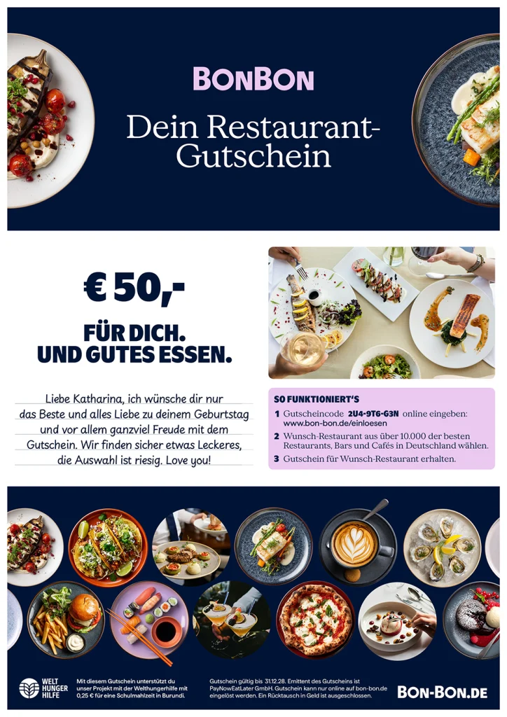 Gutschein als DIN-A4-PDF